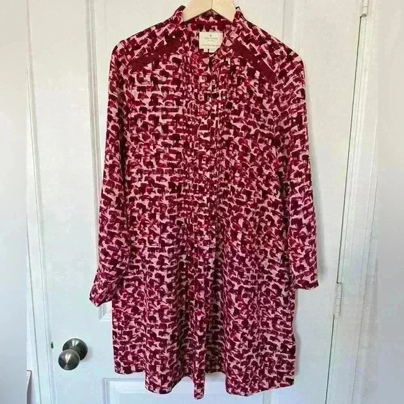 Kate Spade Red Floral Sheath Dress Medium - Picture 1 of 11